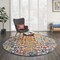 Homeroots 8 ft. Round Rainbow Colored Indoor & Outdoor Area Rug 385039 - alternate 4
